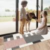 Siunwdiy Moroccan Runner Rug, Washable Polyester, Non-Slip, Pink, 120 x 200 cm view 4