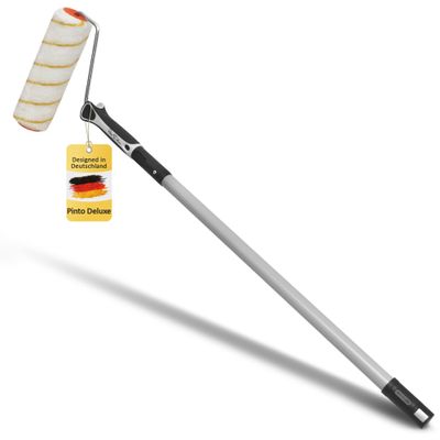 Pinto Deluxe Paint Roller + 75–125 cm Extension Pole + Best Grip Frame incl. eBook