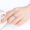DAOMEI 925 Sterling Silver Cross Heart Adjustable Open Rings for Women and Girls view 2