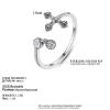 DAOMEI 925 Sterling Silver Cross Heart Adjustable Open Rings for Women and Girls view 3