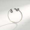 DAOMEI 925 Sterling Silver Cross Heart Adjustable Open Rings for Women and Girls view 4