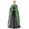 Green Palm Leaf Tropical Plant Print Hooded Cloak for Halloween, Christmas, Cosplay and Masquerade view 3