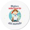 JUNIWORDS Round Mouse Pad, Best Veterinarian in the World (1007183) view 1