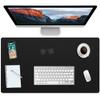 ProValley Extra-Large Leather Desk Mat with Suede Backing, Waterproof, Non-Slip, Black, 24 x 36 in view 1