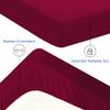 Waterproof Mattress Protector 180 x 200 cm Fitted Sheet, Breathable Mattress Cover, Mattress Protection, Waterproof Bedding Protector - Red Wine view 4