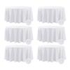 Fokitut Waterproof Round Tablecloth, 6-Piece, 274 cm, Stain-Resistant, Wrinkle-Free, White view 1