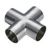 Aurorad 304 Stainless Steel Sanitary Weld Cross for Pipe Connections, Mirror Polish, OD25 view 1