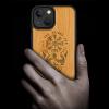 Carveit Wooden Case for iPhone 14, Cherry Wood Viking Compass view 2