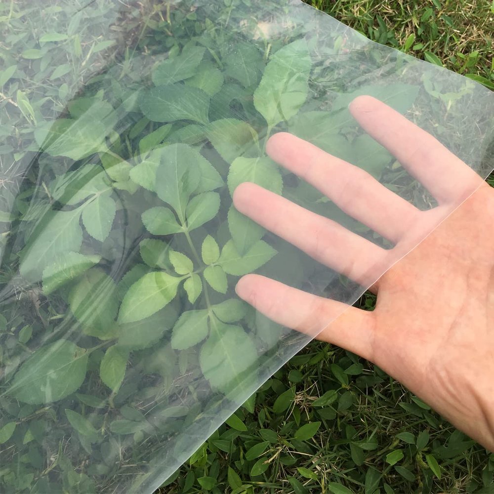 GYUEZX 8 x 13 m Transparent Polyethylene Greenhouse Film, 100 μm Thick