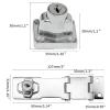 Augiimor 2-Pack 8.9 cm (3.14 in) Triple-Fold Hasp Locks, Keyed Alike, Silver view 2