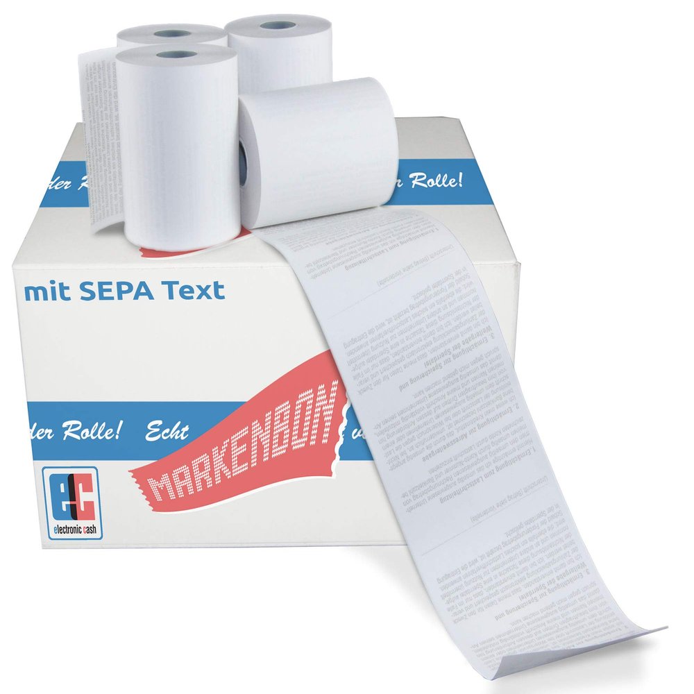 EC Cash Thermal Paper Rolls (BPA-Free) for Gemalto MagIC X1000 GSM, 25 m (5 Rolls) – markenbon