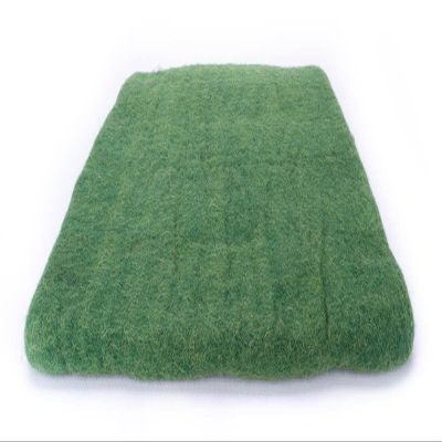 feelz Square Felt Seat Cushion, 100% Wool, 35 x 35 cm, 2–3 cm High, Handmade, Medium Green