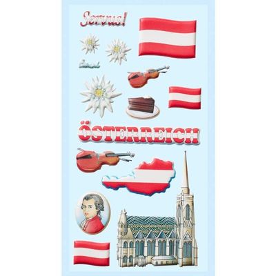 NEW SOFTY 3-D Stickers, Austria, 1 Sheet