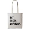 Fellow Friends - Eat Sleep Bhangra Tote Bag, Long Handle, Sand view 1