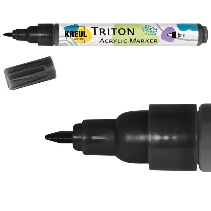 PAINT IT EASY NEW Acrylic Marker, Fine 1–2 mm, Black
