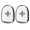 2-Piece 18K Copper CZ Hip-Hop Rapper Mouth Caps, Teeth Cosplay, Gold/Silver, Medium view 2