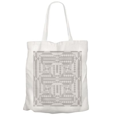 Fabulous Large African Checkered Gray Abstract Tote Bag