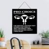 NABRAND Pro Women Pro-Choice Retro Wooden Wall Sign, 12 x 12 in view 4