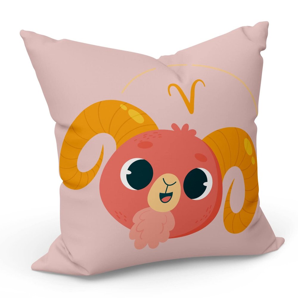 Fabulous Aries Zodiac Pillow with Cover, 40 x 40 cm