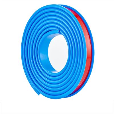 FORVOLWCO 3 m Self-Adhesive U-Shaped TPE Furniture Edge Banding, No-Iron Edge Protector, Blue, 22 mm
