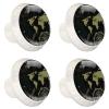 Vintage Globe World Map Cabinet Knobs, 35 mm, 4-Pack view 2