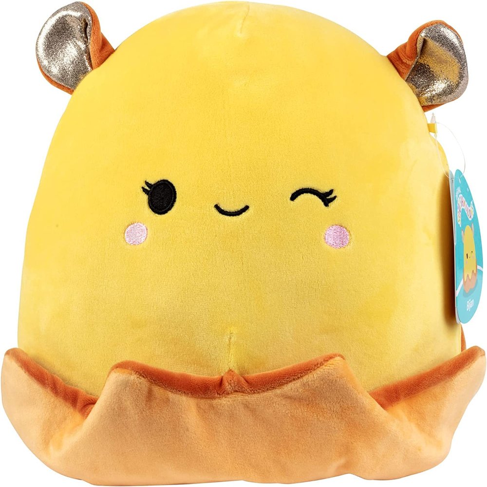 Official Kellytoy Squishmallow Squishy Plush (7-Inch, Bijan the Yellow Dumbo)