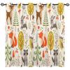 ANHOPE Fox, Rabbit & Owl Blackout Thermal Curtains, 2-Pack, 54.3 x 66.1 in view 1