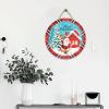 Welcome Porch Sign “Merry Christmas,” Santa, Retro Door Decoration, Round, 30.5 x 30.5 cm view 4