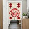 Guest Ruyunlai 27.56 x 59.05 in Japanese Noren Half Curtain, Red Joy view 2
