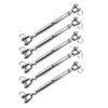 YWZHENYU Marine Turnbuckle, Closed Body Jaw and Jaw, 316 Stainless Steel, Adjustable Wire Rope Tensioner, 5-Pack (M5) view 1