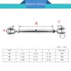 YWZHENYU Marine Turnbuckle, Closed Body Jaw and Jaw, 316 Stainless Steel, Adjustable Wire Rope Tensioner, 5-Pack (M5) view 3