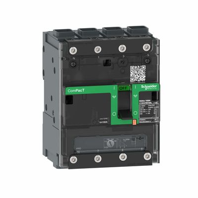 Schneider Electric ComPacT NSXmH, 4-Pole MCCB Circuit Breaker, 80 A, Fixed