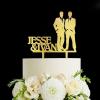 Cake Decoration for Men, Anniversaries, Grooms and Grooms, Personalized, for Wedding Cakes, Engagements and Parties view 1