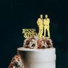 Cake Decoration for Men, Anniversaries, Grooms and Grooms, Personalized, for Wedding Cakes, Engagements and Parties view 3