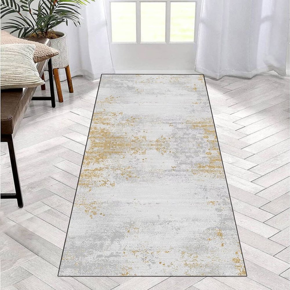 ZDYHMrj Gray Non-Slip Hallway Runner Rug, Washable, 40–100 cm Wide
