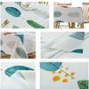 Chickwin Wipeable PVC Tablecloth, Rectangular, Waterproof and Stain-Resistant, 137 x 185 cm, Colorful Leaves view 2