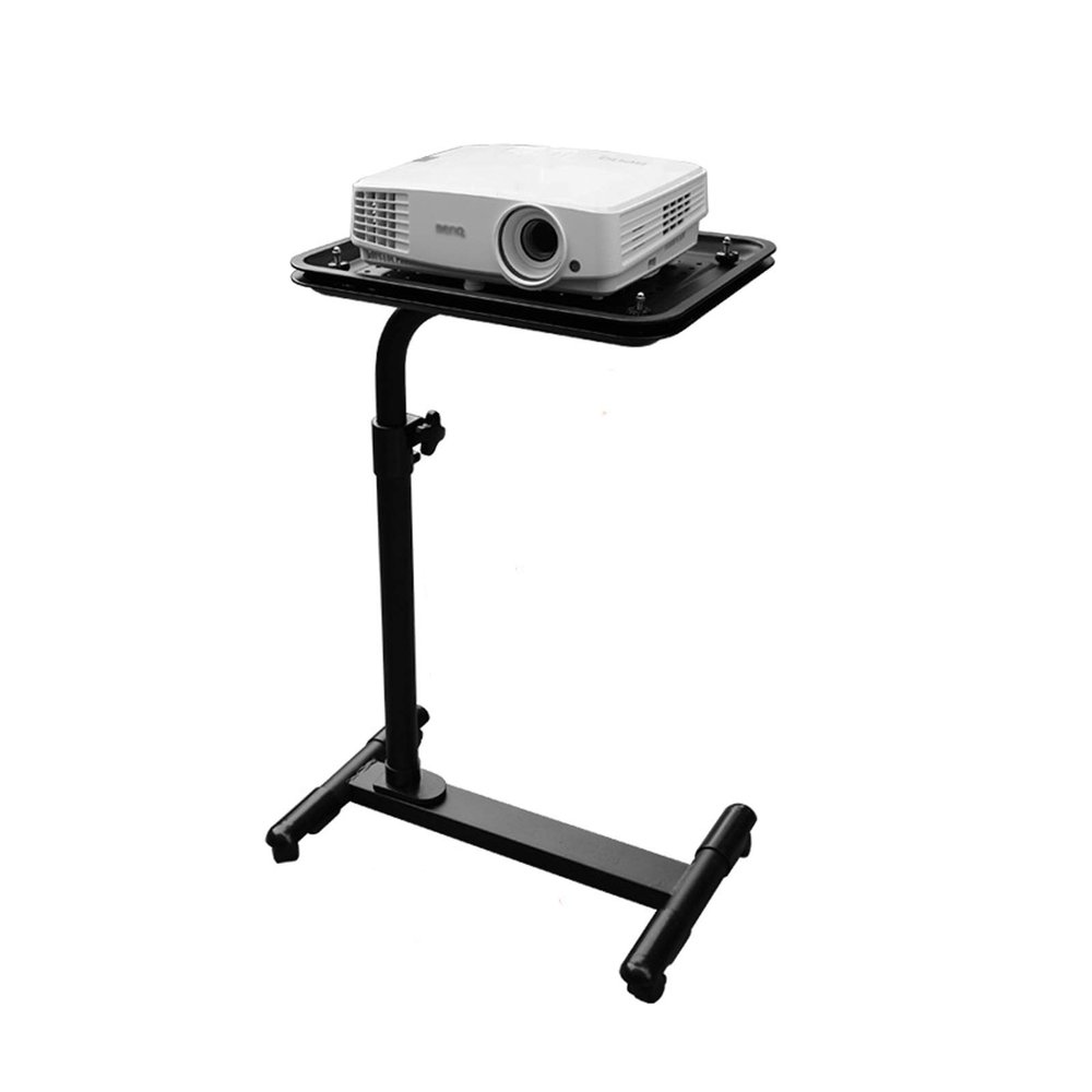 Multifunctional Mobile Projector Stand, Height-Adjustable, Black (40 × 30 cm)