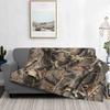 Jungle Camouflage Flannel Bedspread, Super-Soft Throw for Bed or Couch, Queen/King Size view 1