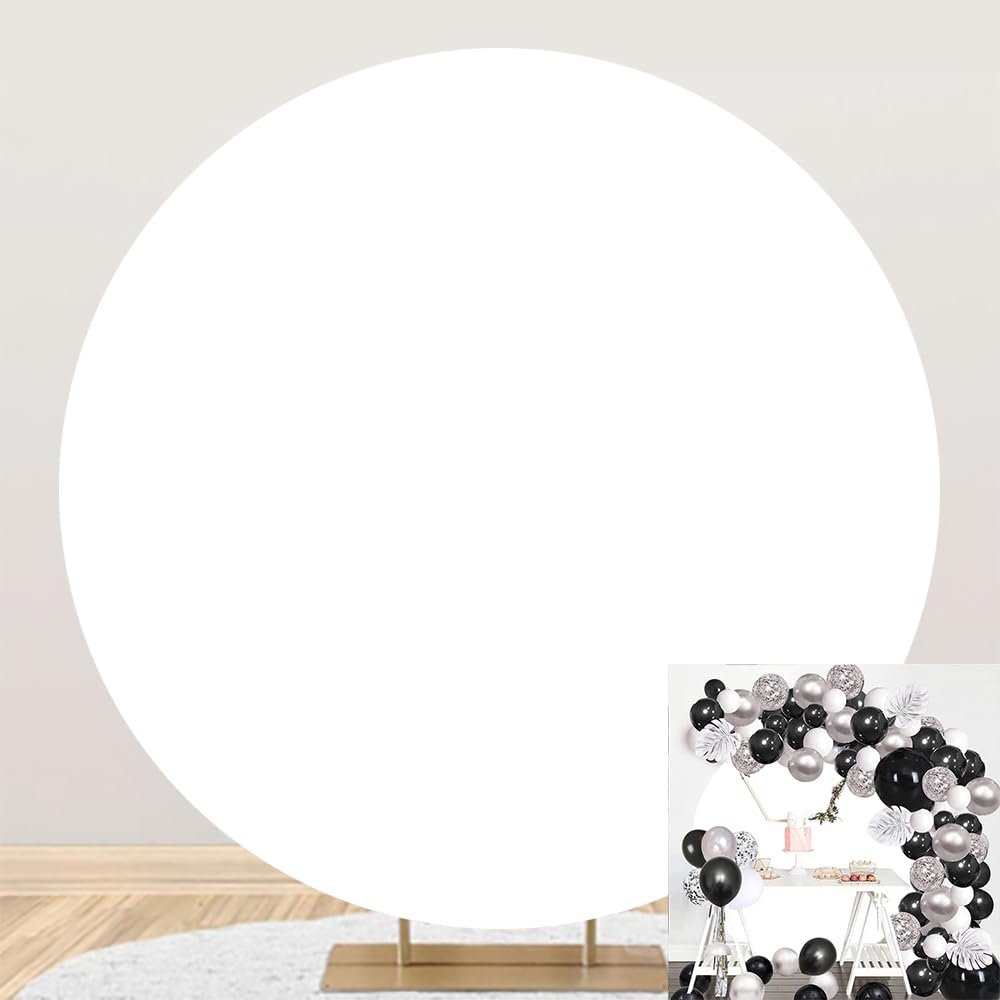 SDOTPMT 2.2 m Pure White Round Backdrop Cover