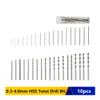 HSS Twist Drill Bits for Rotary Tools, Straight Shank, 10-Piece, 0.3 mm view 2
