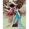 Cekog Classic Woman-Bird Paint by Numbers Kit, DIY Acrylic Canvas Painting, 60 x 75 cm, Unframed view 1