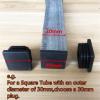 Xuulan Waterproof Square Plastic End Caps, Black, 4-Pack, 60 x 60 mm view 3