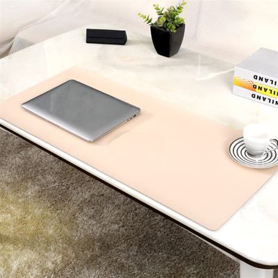Lifup Waterproof PU Leather Desk Mat and Non-Slip Mouse Pad, Apricot, 100 x 30 cm