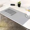 Lifup Waterproof PU Leather Desk Mat, Non-Slip Mouse Pad, Gray, 55 x 35 cm view 1