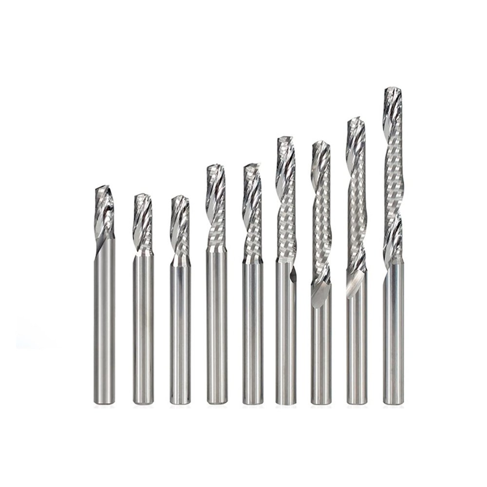 VIEUE Single-Edge Tungsten Carbide End Mill for Aluminum, 4–6 mm Shank