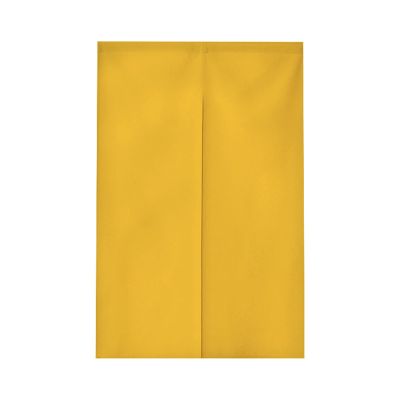 Surwin Japanese-Style Noren Door Curtain, Solid-Color Linen Room Divider, 85 x 120 cm, Yellow