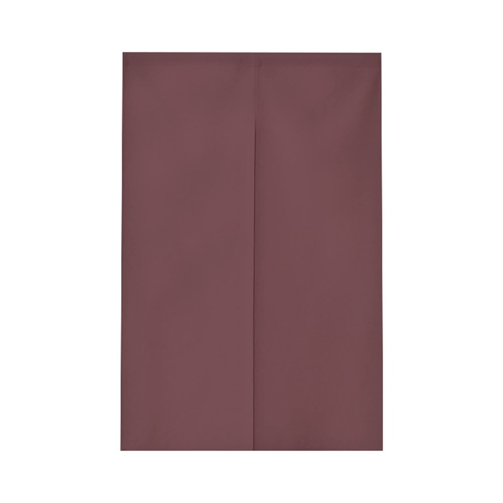 Surwin Japanese-Style Noren Door Curtain, Solid Brown, 85 x 90 cm