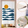 Surwin Japanese-Style Noren Door Curtain, Solid Brown, 85 x 90 cm view 2