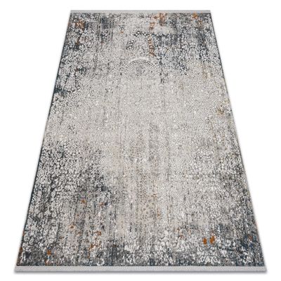 rugsx Modern TULS Textured Rug with Fringe, Vintage Ornament, Ivory/Cream, 120 x 170 cm