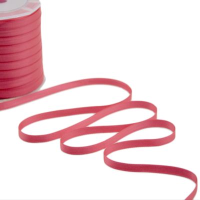 Furlanis Double Satin Ribbon, Italian-Made, Coral Red, 6 mm x 25 m